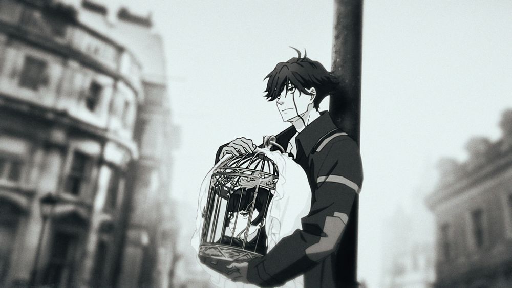 TVアニメ「アンデッドガール・マーダーファルス」ノンクレジットエンディング映像より。 (c)青崎有吾・講談社／鳥籠使い一行