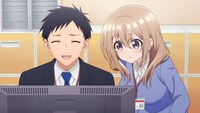 TVアニメ「うちの会社の小さい先輩の話」第1話先行カット (c)斎創・竹書房／「うちの会社の小さい先輩の話」製作委員会
