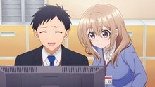 TVアニメ「うちの会社の小さい先輩の話」第1話先行カット (c)斎創・竹書房／「うちの会社の小さい先輩の話」製作委員会