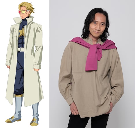 スターダスト（CV：三木眞一郎）
イギリスのヒーロー。その素顔は世界的人気ロックスター。本名はディヴィー＝W＝ジョン。熱・空気・力などの「流れ」を操る能力を持つ。