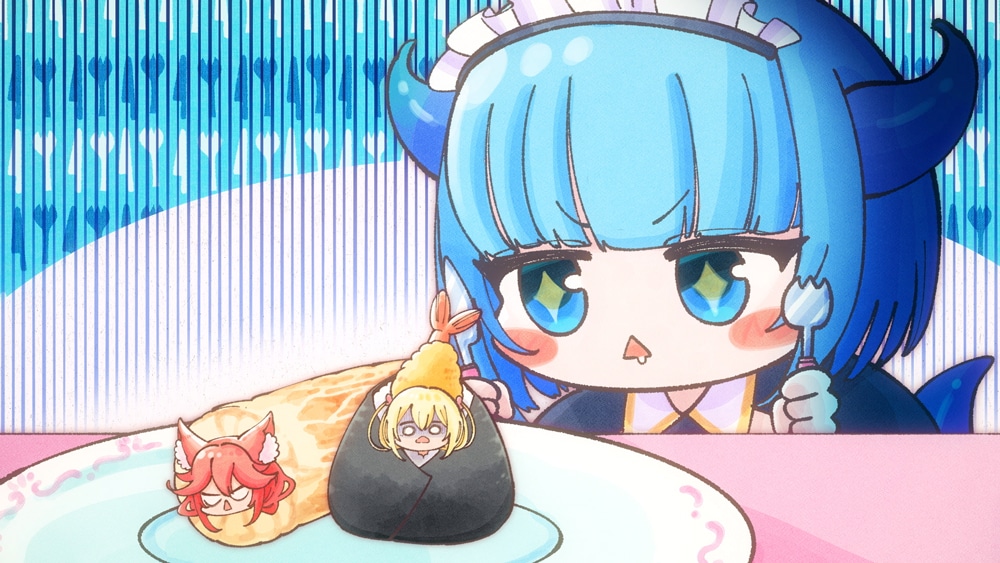 TVアニメ「実は俺、最強でした？」ノンクレジットエンディング映像の場面カット。