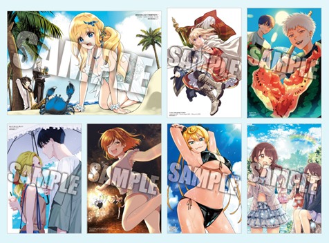 フェア開催書店で配布されるイラストカード。