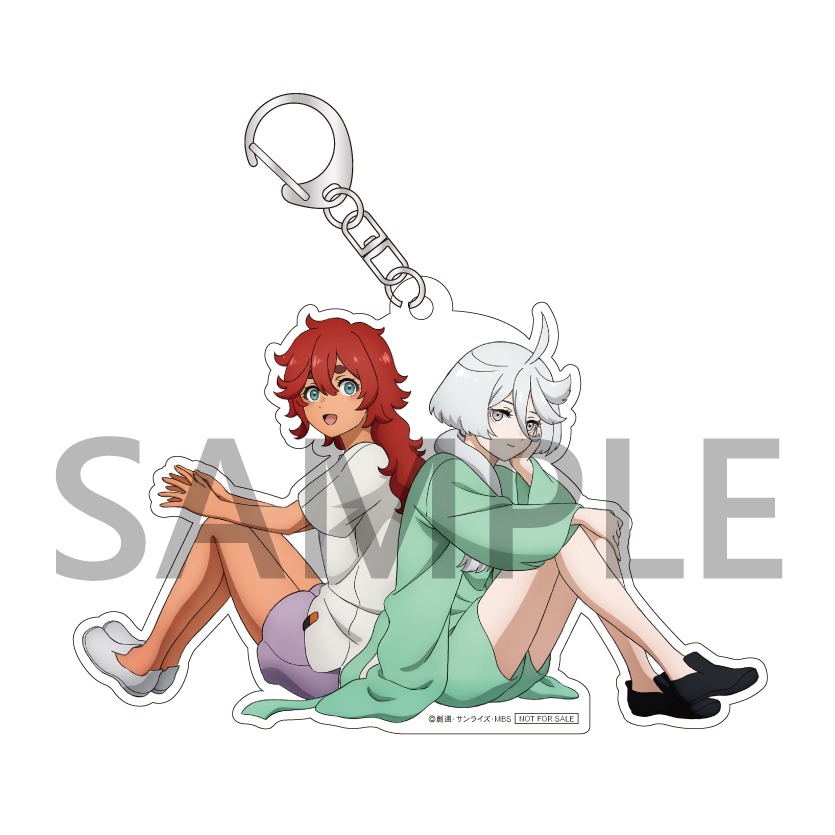 A-on STORE 全巻購入特典「描き下ろしイラスト（スレッタ&ミオリネ）使用 B2 タペストリー＆アクリルキーホルダー」