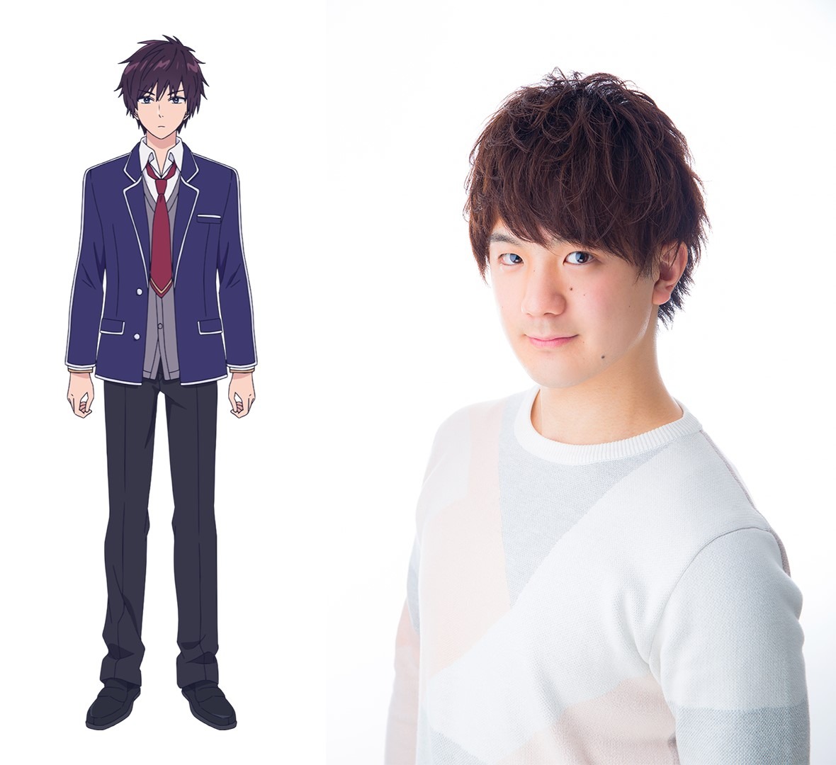 左から篠原緋呂斗のキャラクタービジュアル、中村源太。