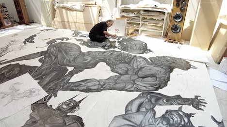 映画「神話に挑む　天野喜孝ドキュメンタリー（仮題）」より。