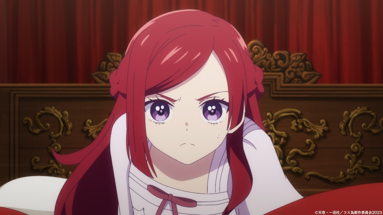 アニメ「悲劇の元凶となる最強外道ラスボス女王は民の為に尽くします。」第1話より。