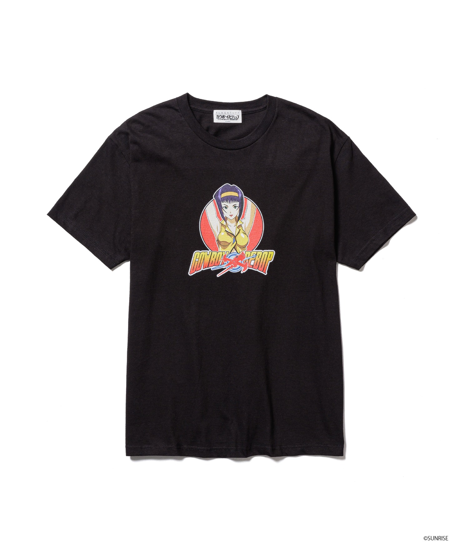「カウボーイビバップ」×F-LAGSTUF-FのTシャツ。