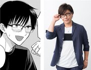 夫・冬馬類と、声を演じた佐藤拓也。