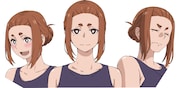 緒川菫子(CV:ファイルーズあい)の表情イラスト。