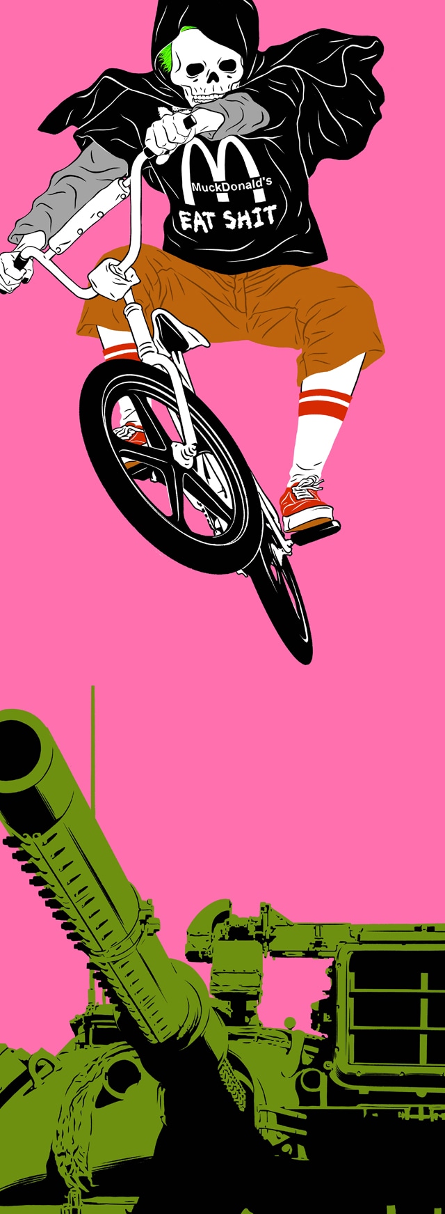 「Floating People / with a Bike」