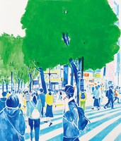 「通り抜け期」展示作品より「木が大きい（1）」。