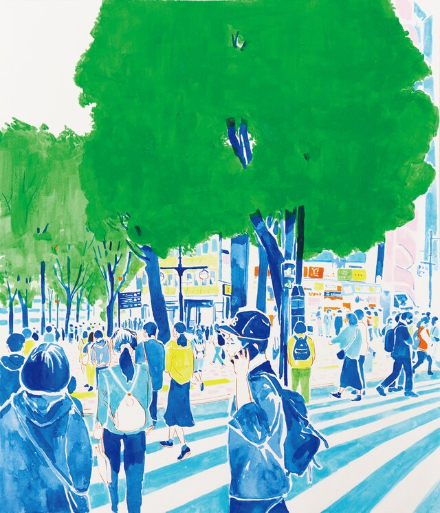 「通り抜け期」展示作品より「木が大きい（1）」。