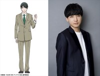 安達清のキャラクタービジュアル（左）と、小林千晃（右）。