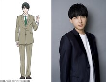 安達清のキャラクタービジュアル（左）と、小林千晃（右）。