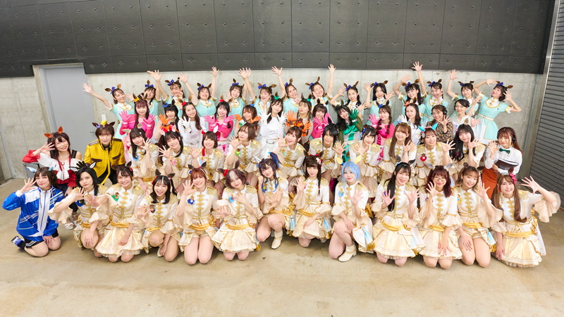 「ウマ娘 プリティーダービー 5th EVENT ARENA TOUR GO BEYOND -WISH-」の集合写真。