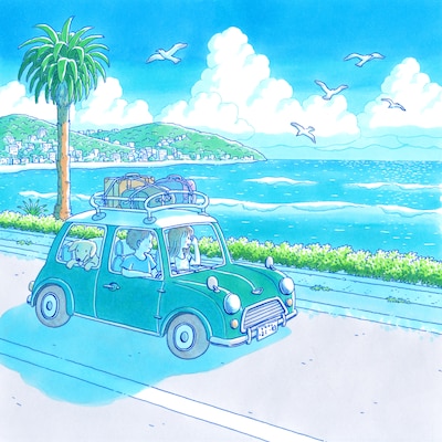 「海へ海へ海へ」ジャケットイラスト
