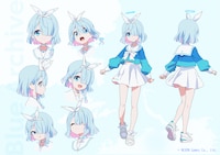 アロナ（CV：小原好美）のキャラクター設定画。