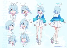 アロナ（CV：小原好美）のキャラクター設定画。(c)NEXON Games / アビドス商店街
