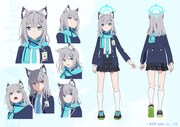 シロコ（小倉唯）のキャラクター設定画。