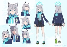 シロコ（小倉唯）のキャラクター設定画。