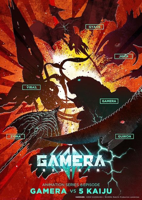“怪獣プロレスビジュアル”の最終版。(c)2023 KADOKAWA/ GAMERA Rebirth Production committee