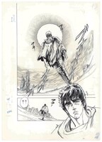 「第一章 無愛」に展示される第1話「心の叫びの巻」の原画。