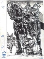 「第六章 敬愛」に展示される第106話「忠誠の代償 ! 巻」の原画。