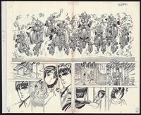 「第一章 無愛」に展示される第1話「心の叫びの巻」の原画。