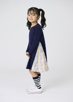 「ヘムヘム パターン（忍たま乱太郎）キッズサイドギャザーワンピース」着用イメージ