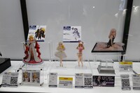 「FGO フィギュアラインナップ」の展示。