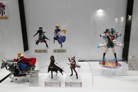 「FGO フィギュアラインナップ」の展示。