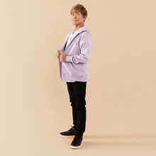 「『名探偵コナン』安室透×古谷徹コラボレーションアイテム ジップアップパーカー 2023バースデー記念モデル（ラベンダー）」