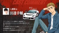 八潮翔のキャラクタービジュアルと、田邊幸輔のコメント。