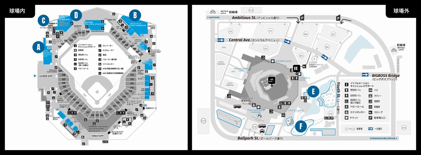 ES CON FIELD HOKKAIDOのマップ。