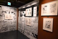 「原画展示：埼玉大会～甲子園」コーナーの様子。