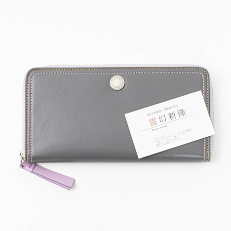 「霊幻新隆 モデル 長財布 モブサイコ100 III」と付属の名刺。