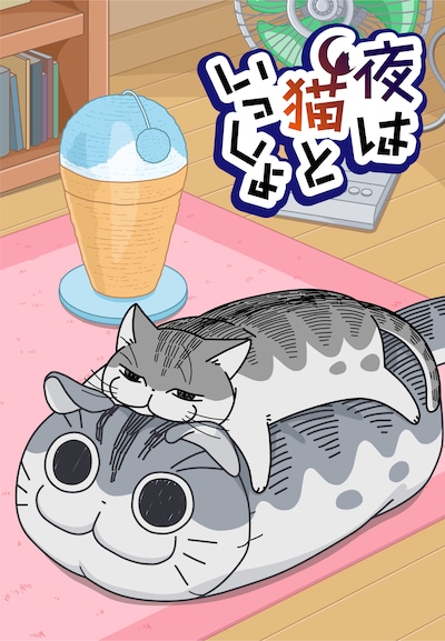 アニメ「夜は猫といっしょ」新ビジュアル（文字あり）
