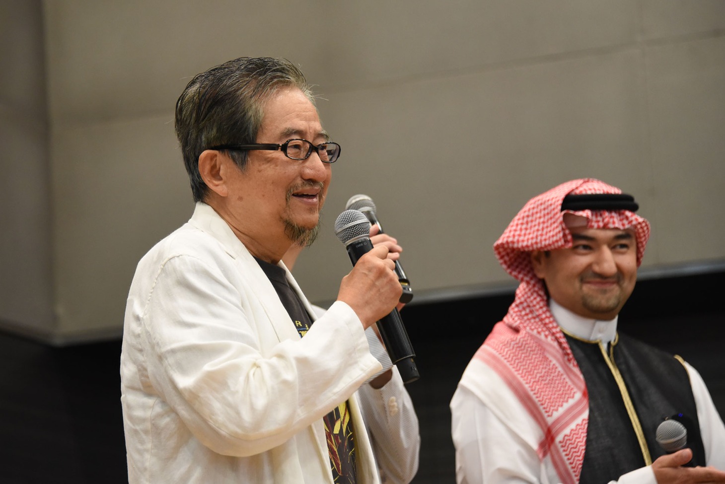 永井豪（左）