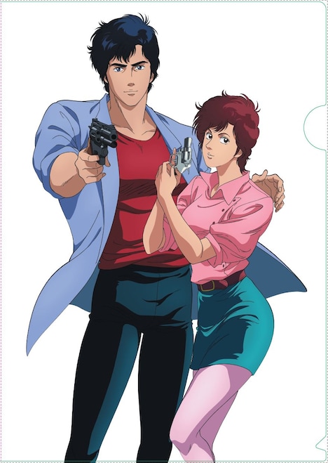 「シティーハンター アニメ全史ぴあ」をTSUTAYAの一部店舗で購入するともらえるクリアファイル。 (c)北条司／コアミックス・読売テレビ・サンライズ