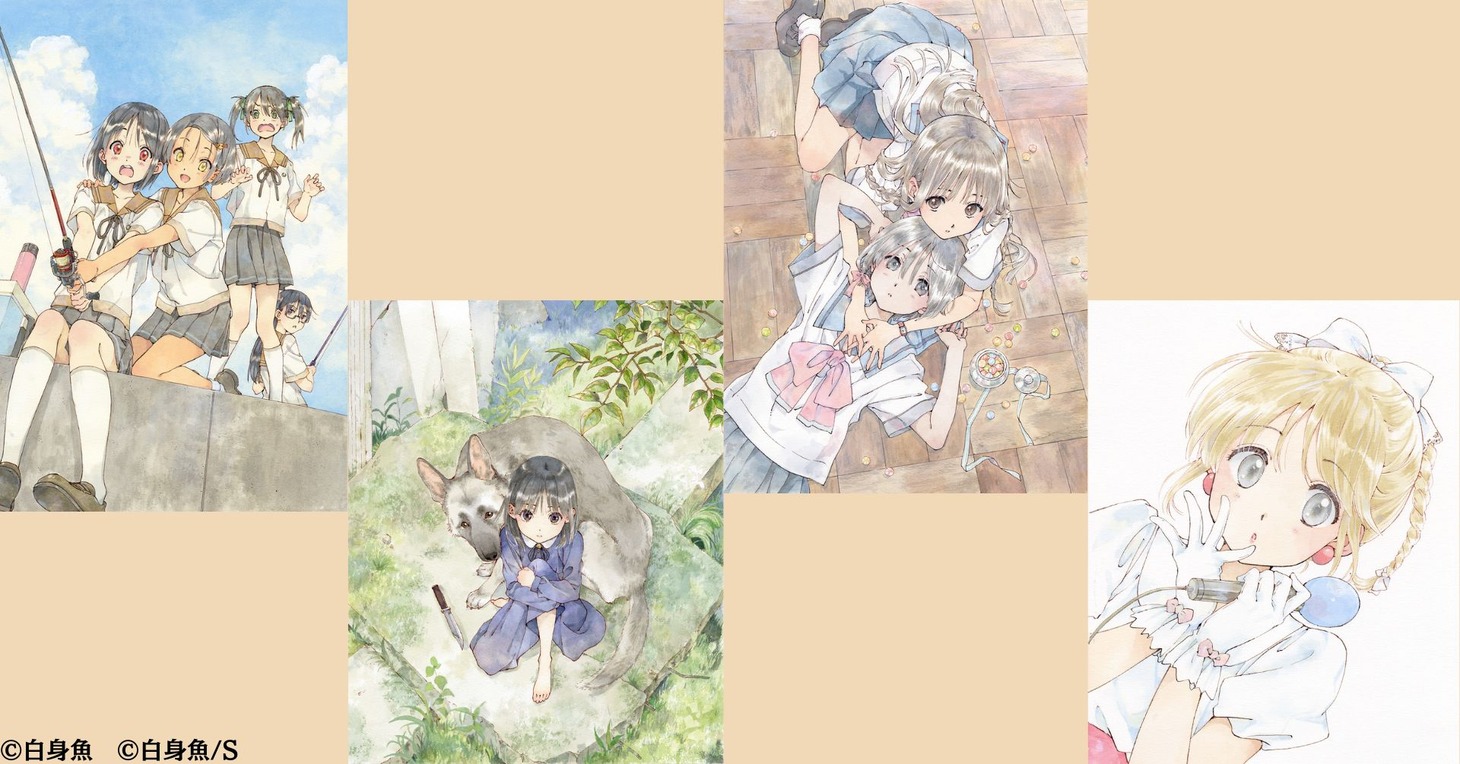 展示される原画。