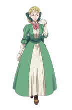 ヘルベチカ・ボルドー（CV：井上麻里奈）。トルネラを含む北部一帯を治める大領主ボルドー家の長女。文武両道にしてカリスマ性もある大人物。優秀な人材には目がなく、ある出来事をきっかけにベルグリフに目をつけ、仕官させようとトルネラにやってくる。 (c)門司柿家/アース・スター エンターテイメント/Sランク娘製作委員会