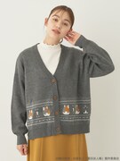 「夏目友人帳 ニャンコ先生ニットカーディガン」着用イメージ。