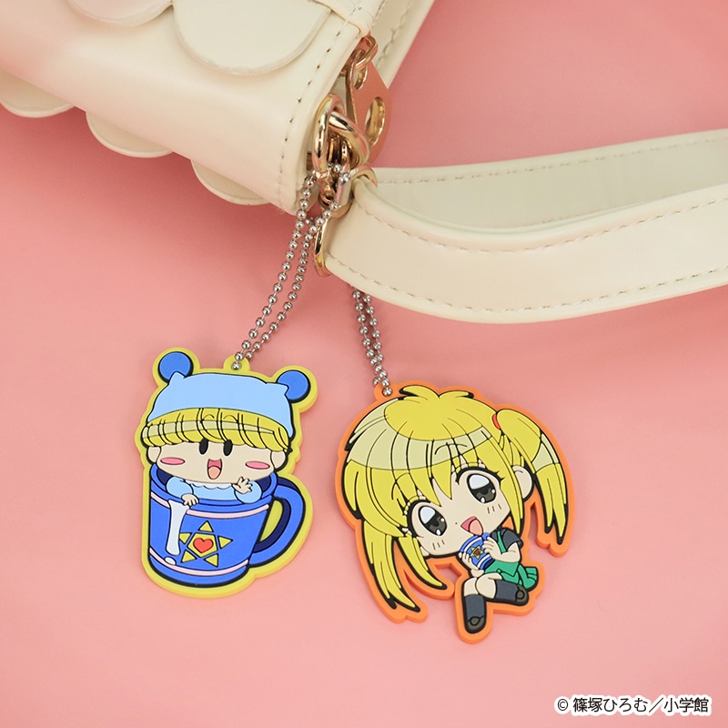 「『ミルモでポン！』ラバーマスコット」の着用例。