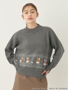 「夏目友人帳 ニャンコ先生ニットプルオーバー」着用イメージ。