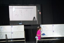 りぼんチームのリレー4コマ。1コマ目は同じくちゃお編集長、2コマ目はりぼん編集者、3コマ目は中島みるく、4コマ目は津山ちなみが担当。