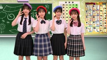 「日向坂アニメ部」に出演する4人。左から小西夏菜実、正源司陽子、平尾帆夏、渡辺莉奈。