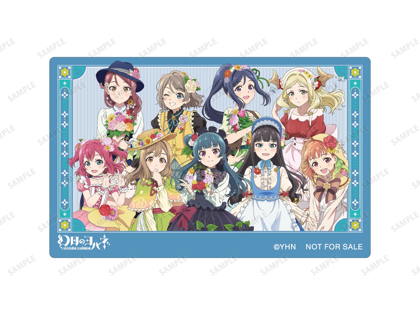 「トレーディングカードステッカー」1BOX購入特典の「描き下ろしイラスト 集合A 花祭り村娘ver. カードステッカー」。