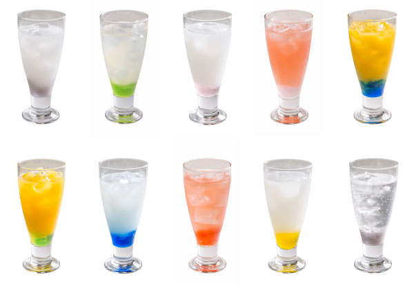 各キャラクターをイメージしたドリンクメニュー。