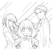 ぬりえとシールがセットになったオリジナルブックA「フォージャー家」 (c)遠藤達哉/集英社・SPY×FAMILY 製作委員会