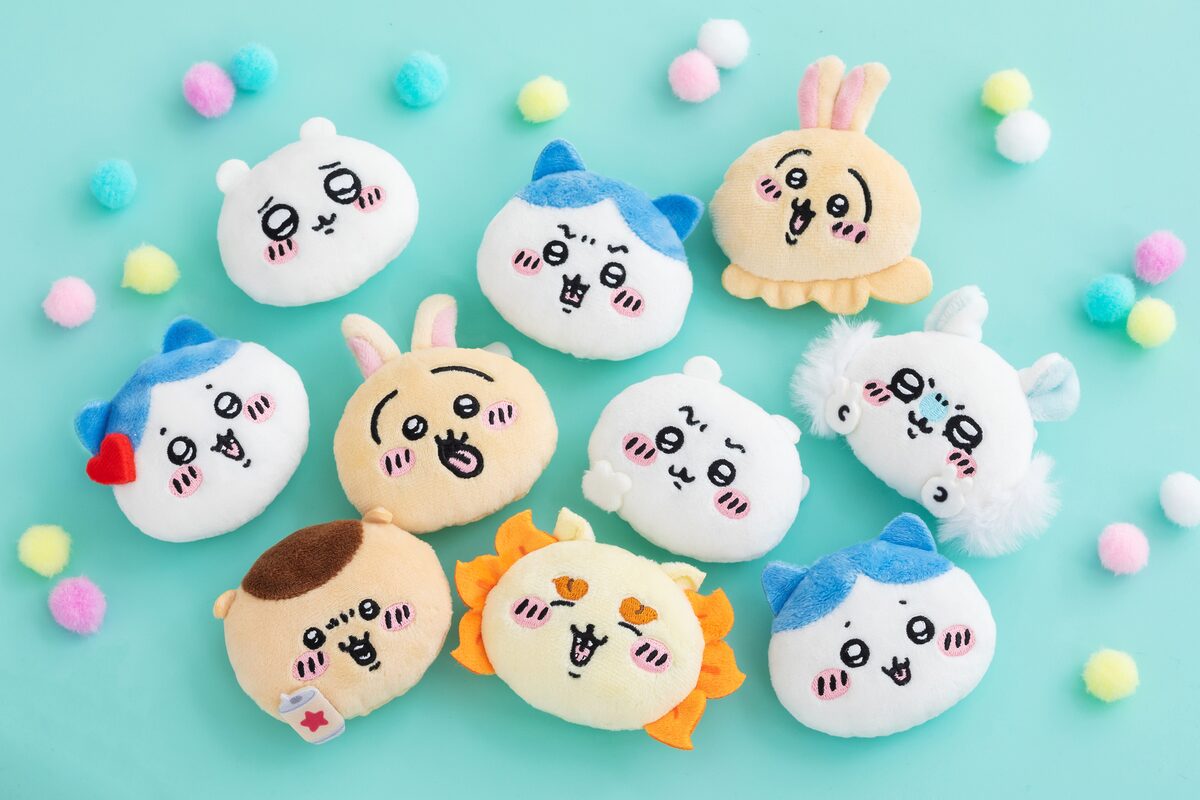 なかよしぬいぐるみバッジ いろんなおかお （全10種）」 - ちいかわ 